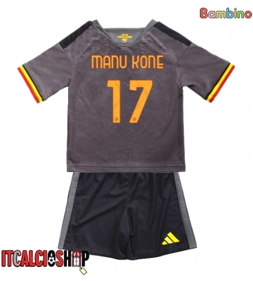 AS Roma Manu Kone #17 Terza Maglia Bambino 2026-27 Manica Corta (+ Pantaloni corti)